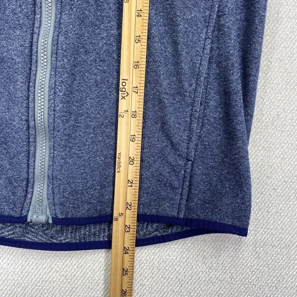 Under Armour Full Zip Vest Kids Youth Large Blue Heathered HeatGear 1259700